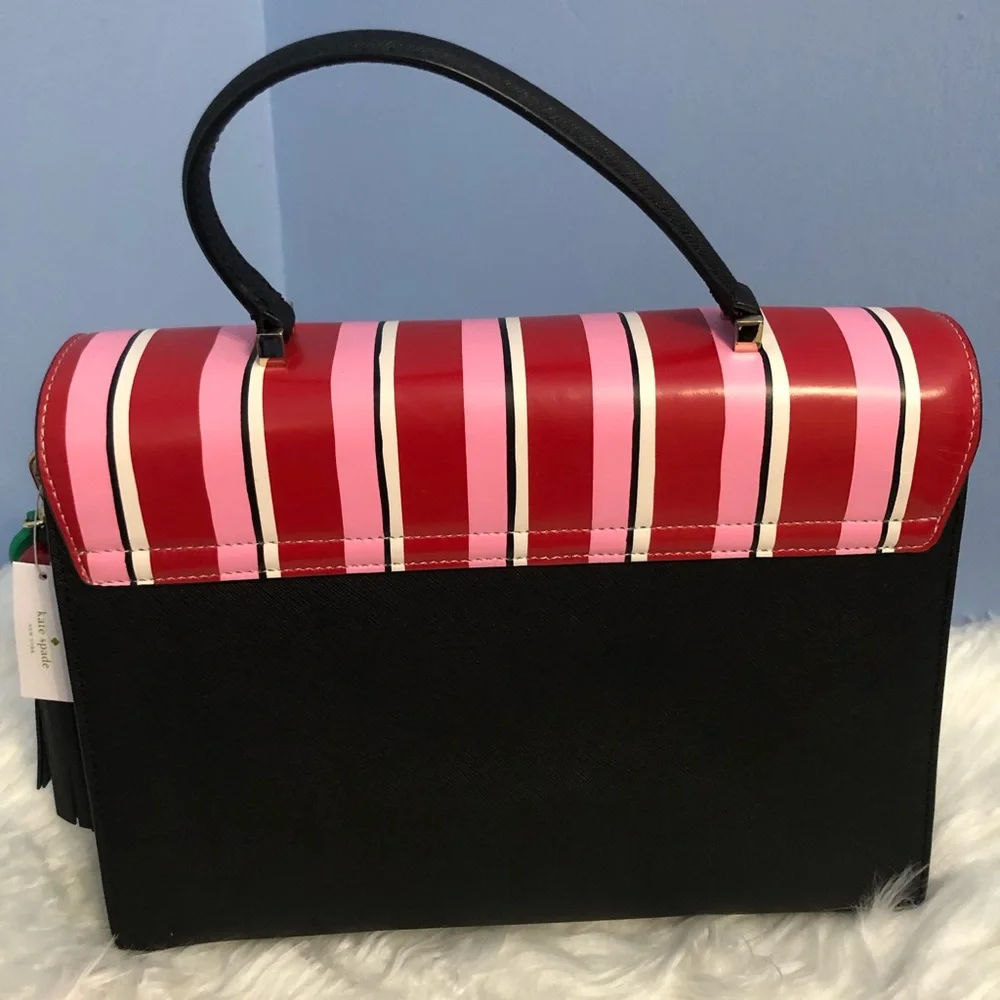 NWT Spade Ma Cherie Cafe Frenchie Dog Novelty Bag - Picture 2 of 14